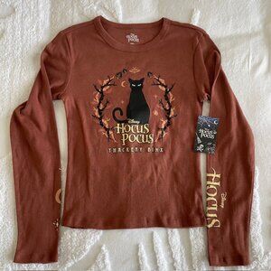 Disney Hocus Pocus Thackery Binx Long Sleeve Shirt- Juniors Small - NWT